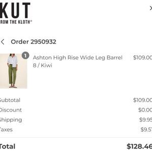 KUT Ashton High Rise Wide Leg Barrel